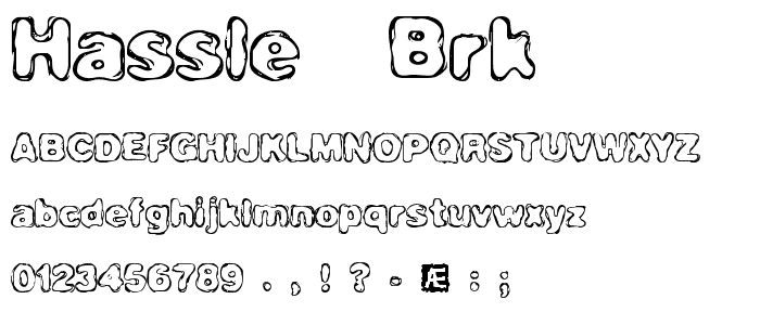 Hassle (BRK) font